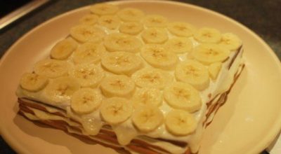 Обалденный торт с бананами без выпечки…