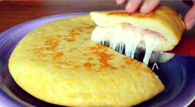 Итальянский картофельный пирог с ветчиной и сыром