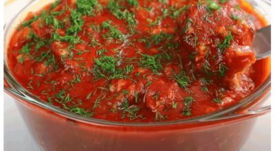Мировая закуска из кабачков в томатном соусе