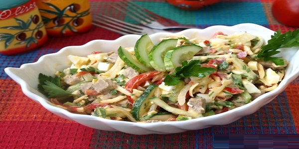 Вкусный и освежающий салат «Бахор»