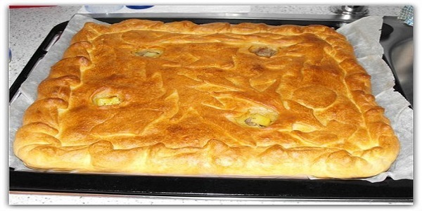 Вкусный и простой пирог с картофелем и курицей