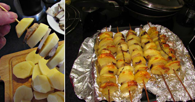 Шашлык из картофеля