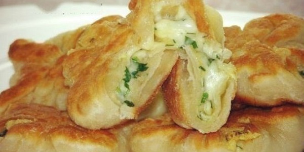 Кефирные конвертики с сыром и зеленью