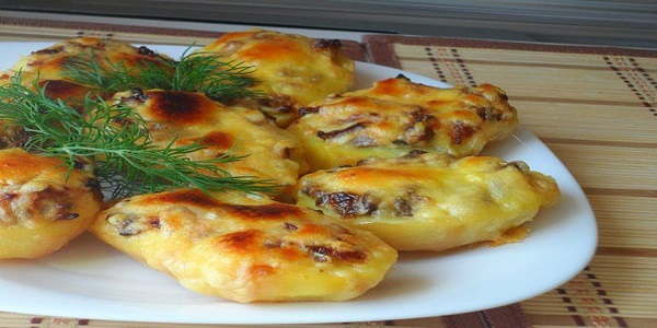 Восхитительная запеченная картошка с грибами