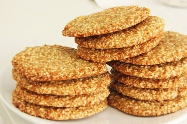 Самое вкусное кунжутное печенье, которое я пробовала!