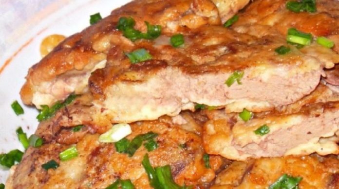 КУРИНАЯ ПЕЧЕНКА В СМЕТАННО-ЧЕСНОЧНОМ КЛЯРЕ «НЕЖНАЯ»