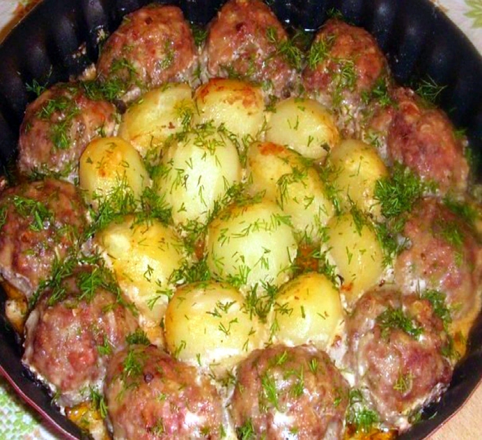 Очень сытная запеканка из картофеля и фарша