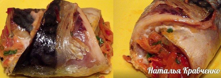 Шикарное блюдо — скумбрия запеченная с овощами