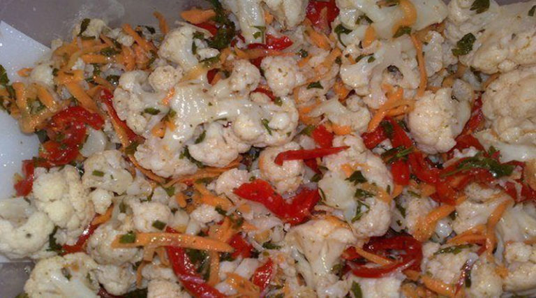 Цветная капуста «по-корейски». Очень вкусно!
