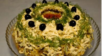 Вкусный и красивый салат «Купеческий»: на праздничный стол