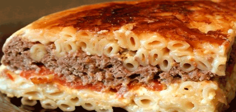Запеканка из вермишели с мясом