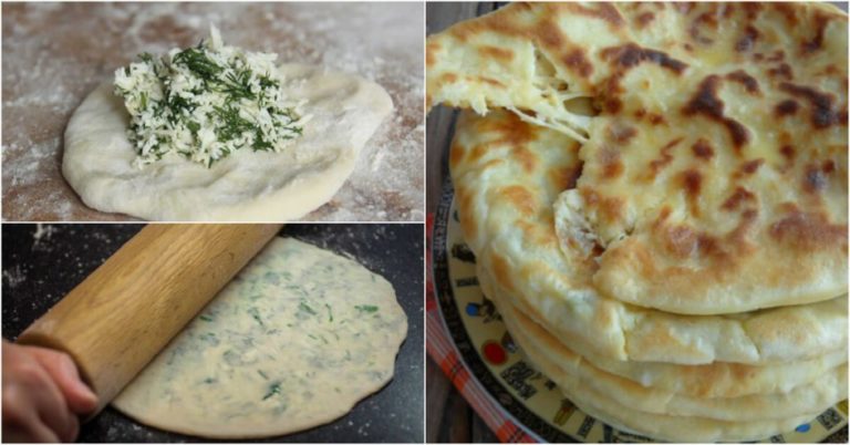 Всего за полчаса приготовила стопку ароматных лепешек: вкуснейшие хычины по специальному рецепту!