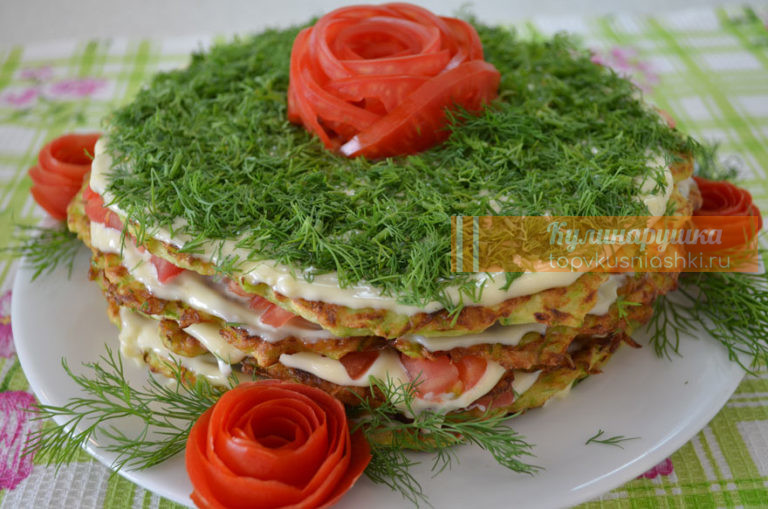 Легкий овощной торт