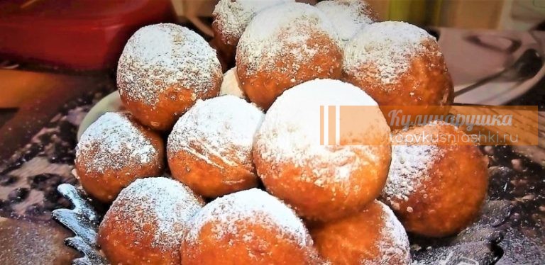 Аппетитные хрустящие творожные пончики