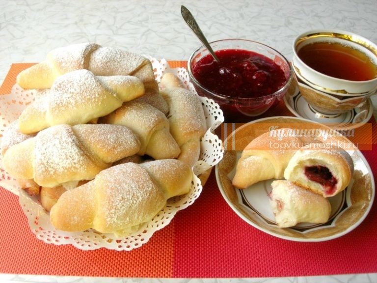 Воздушные РОГАЛИКИ с вареньем. Постные Рецепты