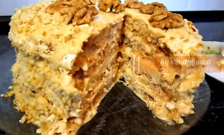 Очень вкусный «Киевский» тортик с безе и орехами