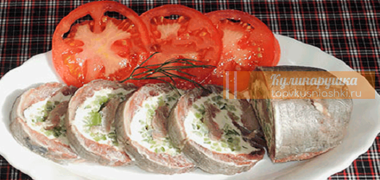 Вкусный рулет из селедочки: быстро и легко приготовить