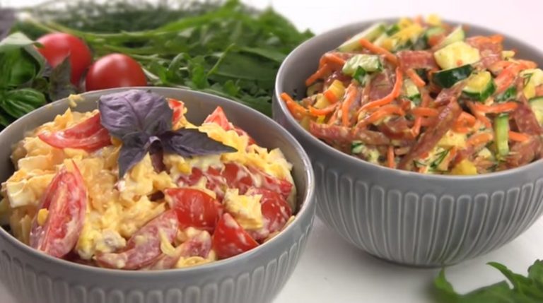Два мясных салата на скорую руку: быстрая закуска для гостей