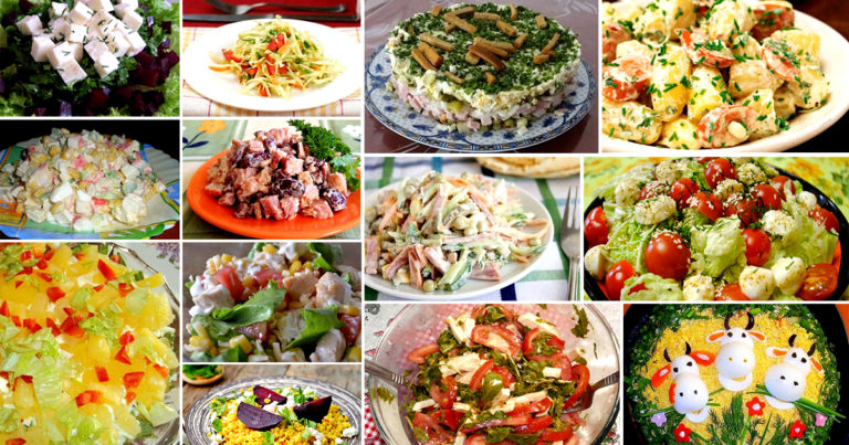 ТОП-8 очень вкусных и полезных салатов без использования майонеза