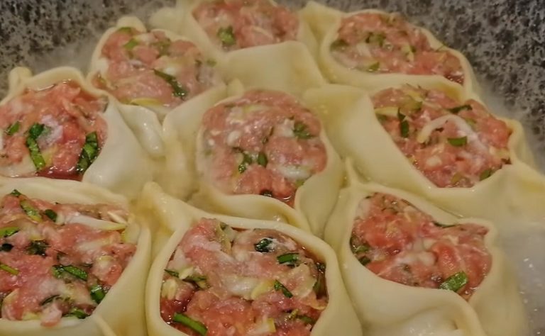 Мега аппетитные открытые пельмени
