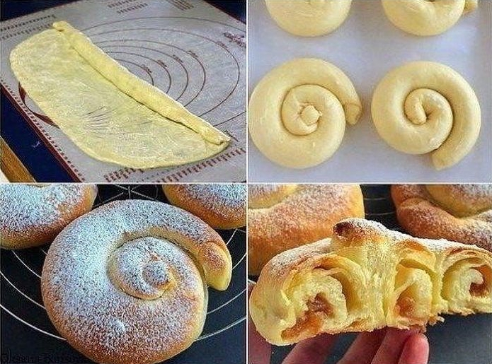 Испанские булочки «Ensaimadas».  BKУСHЯTИHA И OБЪЕДЕHИЕ