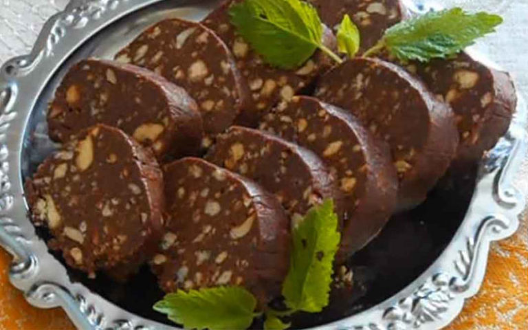 Шoкoладная колбаска со сгущенкой