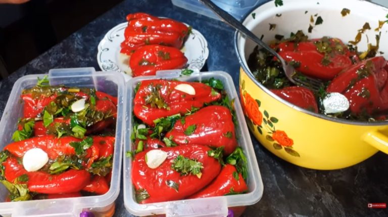 Маринованный красный перец — самый вкусный рецепт закуски. Заготовка на зиму
