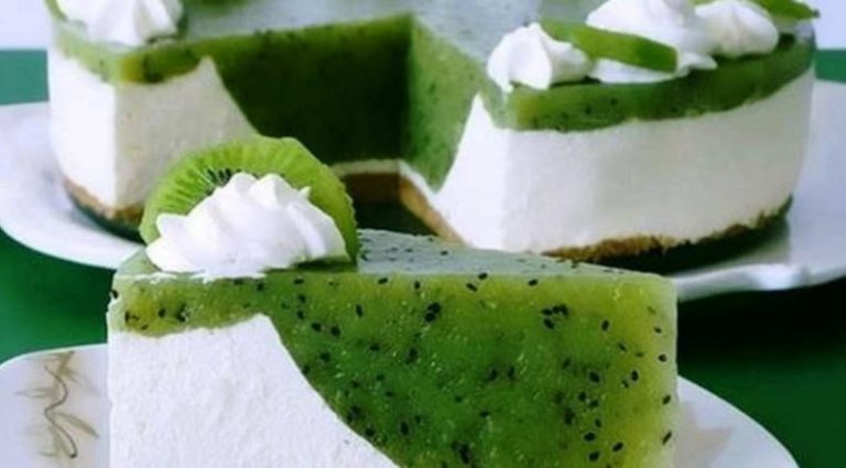 Без выпечки и особых хлопот. Освежающий киви чизкейк