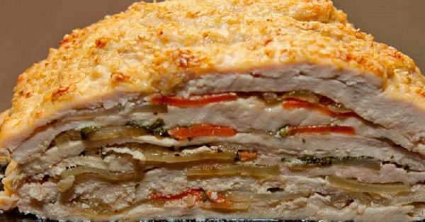 Куриная грудка слоями в духовке