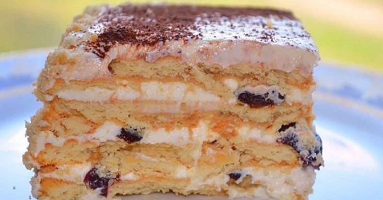 Торт с черносливом без выпечки