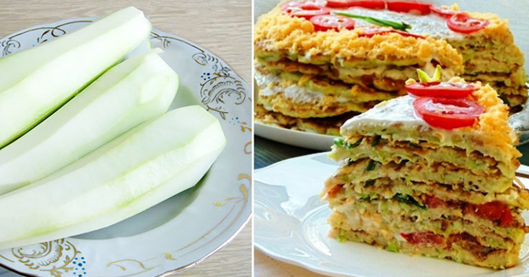 Кабачки, помидоры и сыр… Такого вкусного закусочного торта я еще не ела