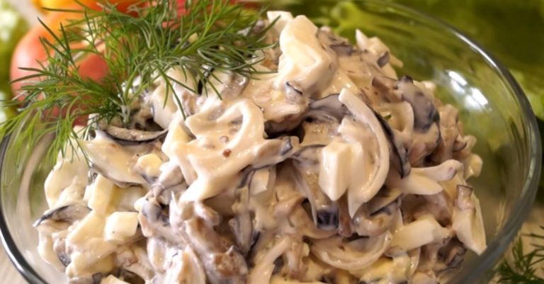 САЛАТ ИЗ БАКЛАЖАНОВ С ЯЙЦАМИ И ЛУКОМ