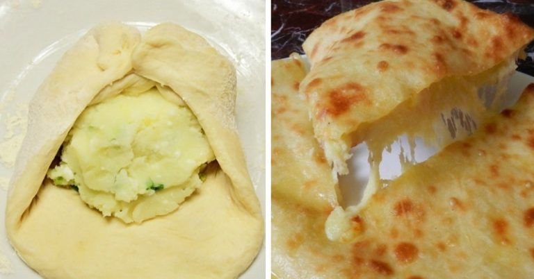 Ароматные  лепешки с картофелем и сыром