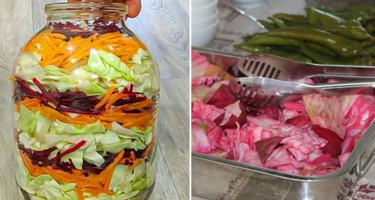 Маринованная капуста со свеклой