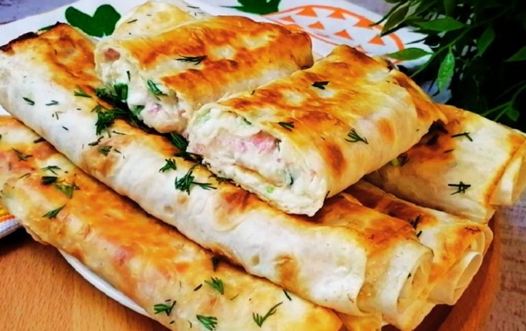 Вкусный завтрак из лаваша. Кусочек съел и наелся на весь день
