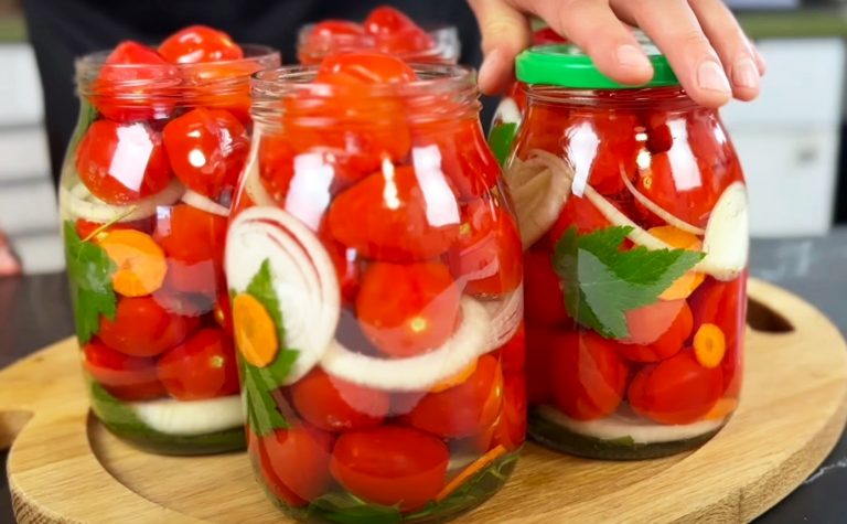 Сладкие маринованные помидоры — вкус детства
