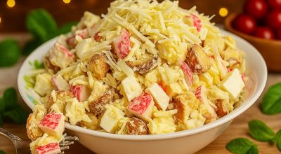 «Королевский» салат с крабовыми палочками