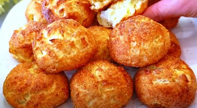 Творожные булочки с яблоками