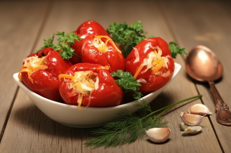 Маринованный перец с капустой и морковью. Самая вкусная овощная закуска на зиму