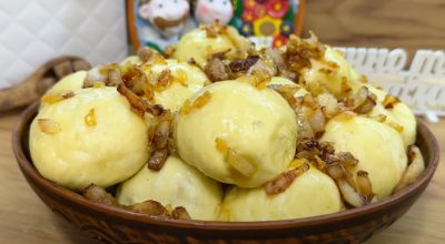 Полтавские клецки с мясной начинкой и салом