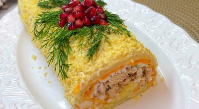 Забудьте о салатниках! Новогодняя «Мимоза» в виде изысканного рулета