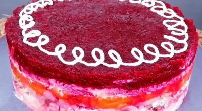 Салат «Мясная шуба»— яркий праздничный салат на Новый Год