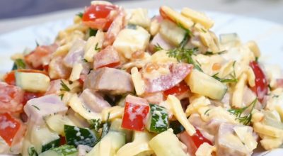 Салат «Мраморное чудо». Такой сытный, что заменит вам ужин