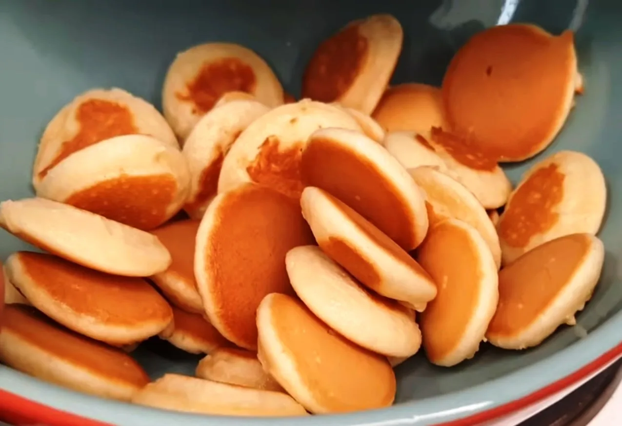 Пышные и золотистые мини панкейки. Рецепт Виктор Ерофеева