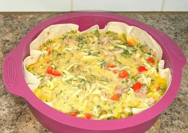 Приготовление лаваша с тунцом