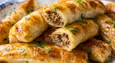 Съели за 15 минут! Хрустящие турецкие трубочки с мясом из простейших продуктов