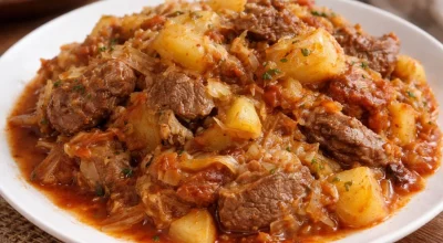 Забудьте про сухую капусту: показываю, как потушить овощи с мясом, чтобы всё таяло во рту