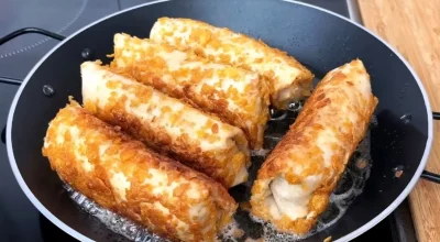 Быстрый ужин в лаваше: сочное филе в сливках и супер-корочка снаружи. Просто объедение