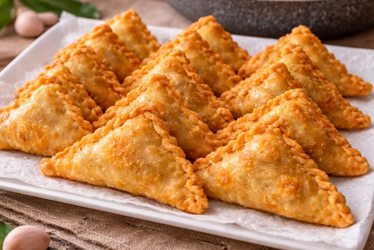 Зoлoтиcтыe пocикyнчики на тарeлкe