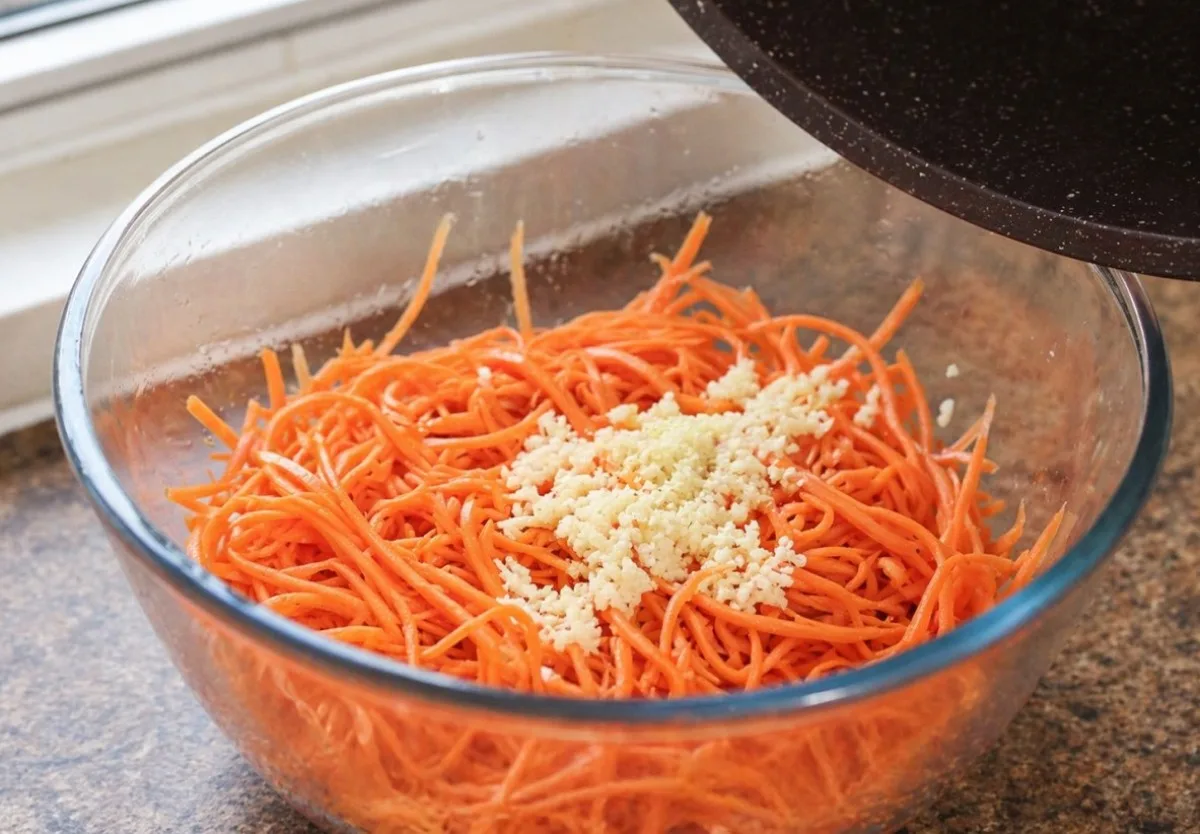 Яркая oранжeвая мoркoвь пo-кoрeйcки